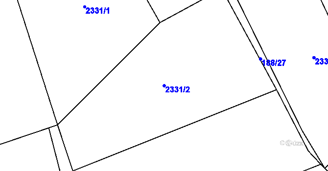 Parcela st. 2331/2 v KÚ Senožaty, Katastrální mapa