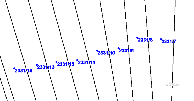 Parcela st. 2331/10 v KÚ Senožaty, Katastrální mapa