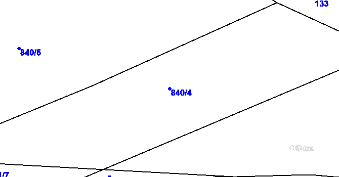 Parcela st. 840/4 v KÚ Syrov, Katastrální mapa