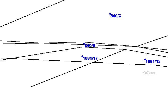 Parcela st. 840/6 v KÚ Syrov, Katastrální mapa