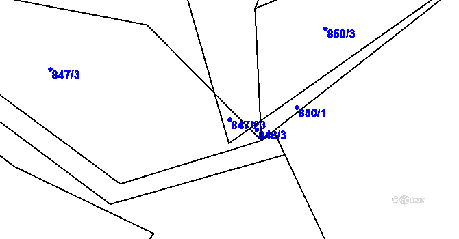 Parcela st. 847/23 v KÚ Syrov, Katastrální mapa