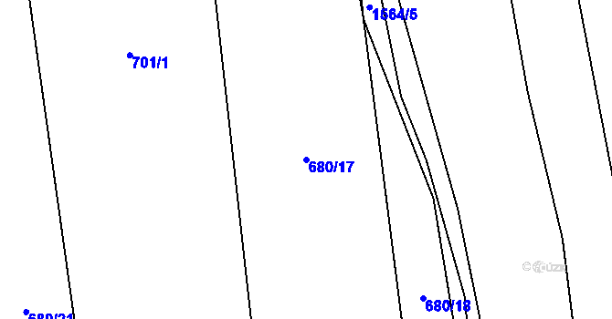 Parcela st. 680/17 v KÚ Líšnice u Sepekova, Katastrální mapa
