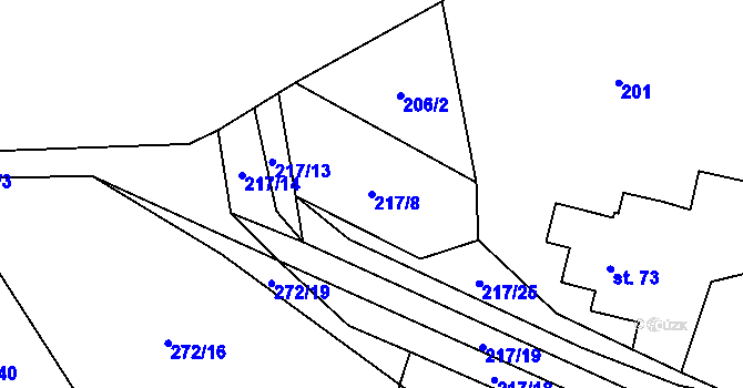 Parcela st. 217/8 v KÚ Líšnice u Sepekova, Katastrální mapa