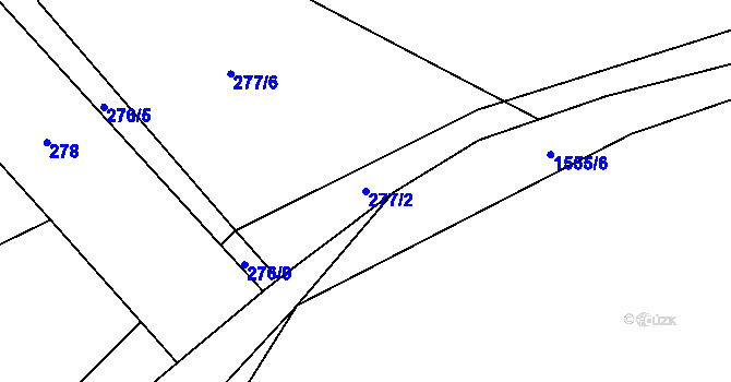Parcela st. 277/2 v KÚ Líšnice u Sepekova, Katastrální mapa
