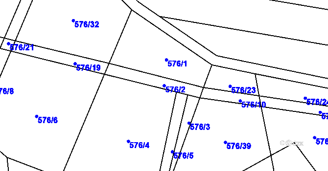 Parcela st. 576/2 v KÚ Líšnice u Sepekova, Katastrální mapa