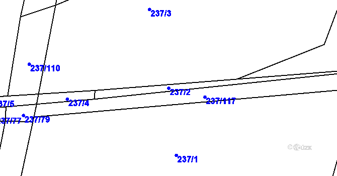 Parcela st. 237/2 v KÚ Sepekov, Katastrální mapa