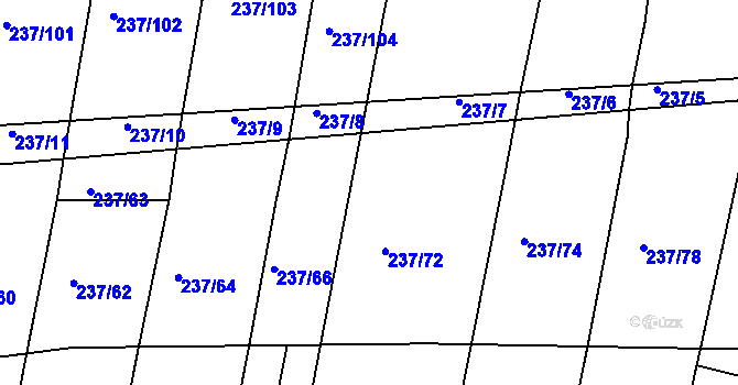 Parcela st. 237/71 v KÚ Sepekov, Katastrální mapa