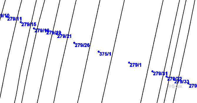Parcela st. 375/1 v KÚ Sepekov, Katastrální mapa