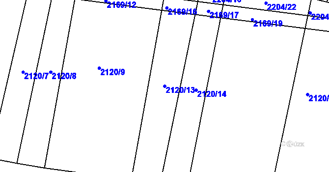 Parcela st. 2120/13 v KÚ Sepekov, Katastrální mapa