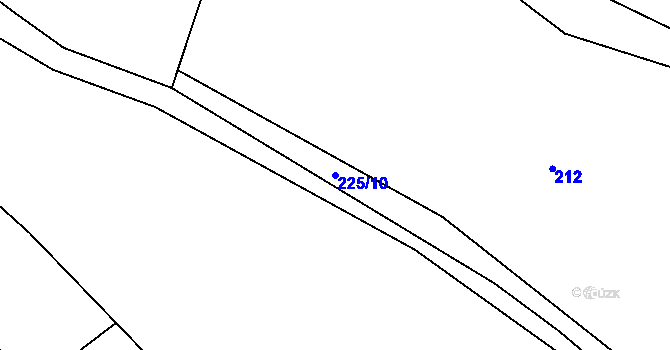 Parcela st. 225/10 v KÚ Sezemice, Katastrální mapa