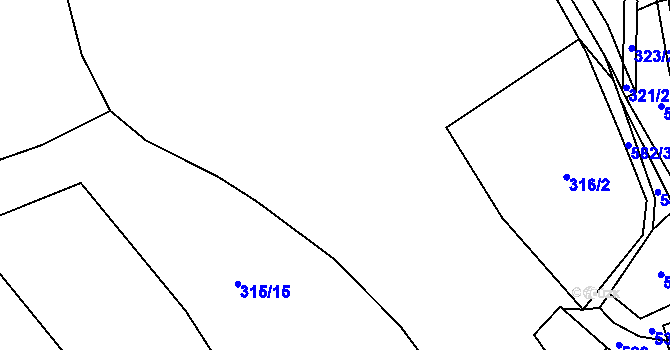 Parcela st. 315/12 v KÚ Sezemice, Katastrální mapa