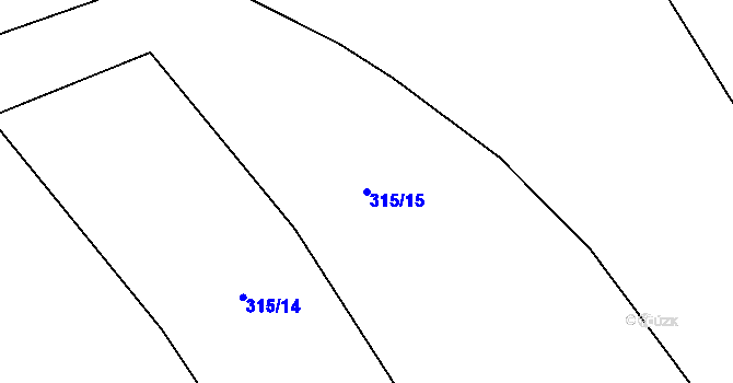 Parcela st. 315/15 v KÚ Sezemice, Katastrální mapa