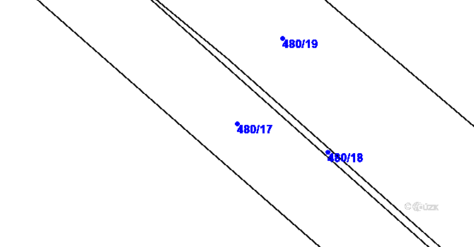 Parcela st. 480/17 v KÚ Sezemice, Katastrální mapa