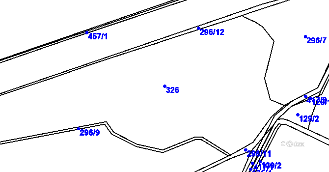 Parcela st. 326 v KÚ Počaply nad Loučnou, Katastrální mapa