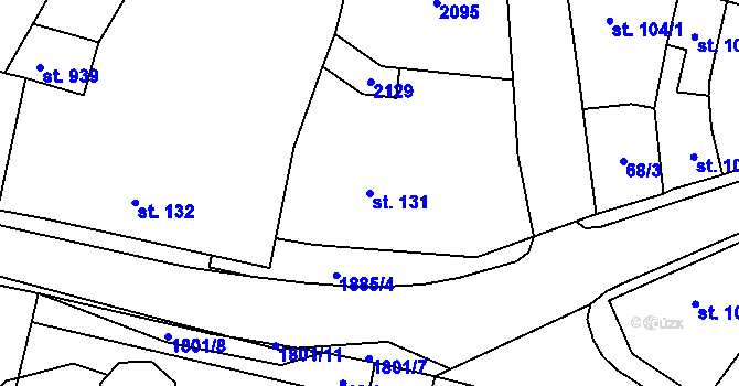 Parcela st. 131 v KÚ Sezemice nad Loučnou, Katastrální mapa
