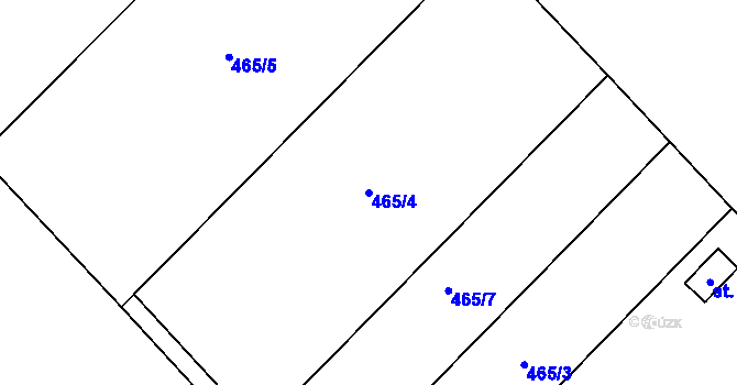Parcela st. 465/4 v KÚ Sezemice nad Loučnou, Katastrální mapa