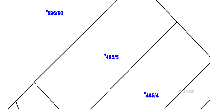 Parcela st. 465/5 v KÚ Sezemice nad Loučnou, Katastrální mapa