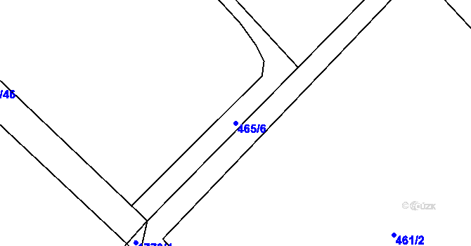 Parcela st. 465/6 v KÚ Sezemice nad Loučnou, Katastrální mapa