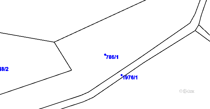 Parcela st. 786/1 v KÚ Sezemice nad Loučnou, Katastrální mapa