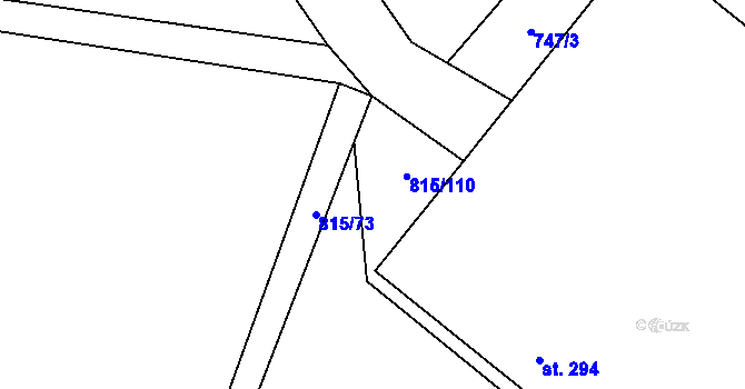 Parcela st. 797/4 v KÚ Sezemice nad Loučnou, Katastrální mapa