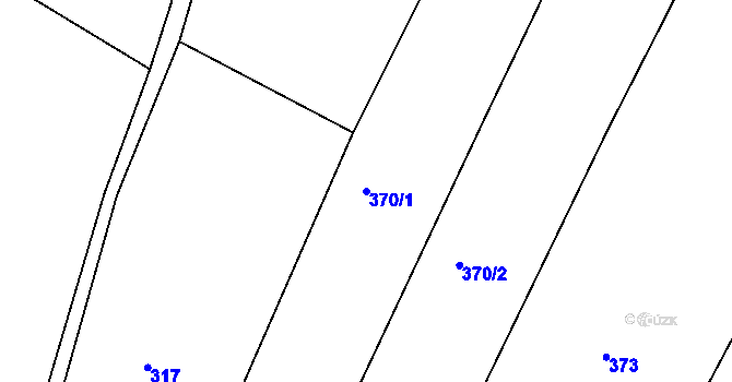 Parcela st. 370/1 v KÚ Sezemice nad Loučnou, Katastrální mapa