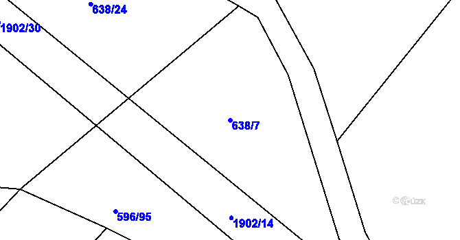 Parcela st. 638/7 v KÚ Sezemice nad Loučnou, Katastrální mapa