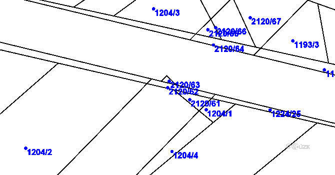 Parcela st. 2120/62 v KÚ Sezemice nad Loučnou, Katastrální mapa