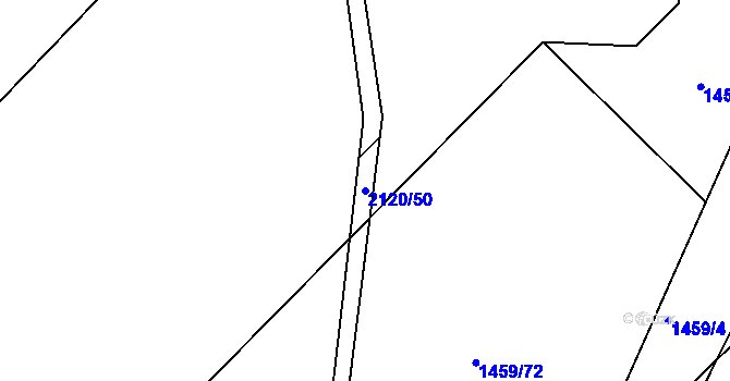 Parcela st. 2120/50 v KÚ Sezemice nad Loučnou, Katastrální mapa