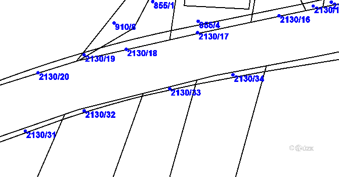 Parcela st. 2130/33 v KÚ Sezemice nad Loučnou, Katastrální mapa