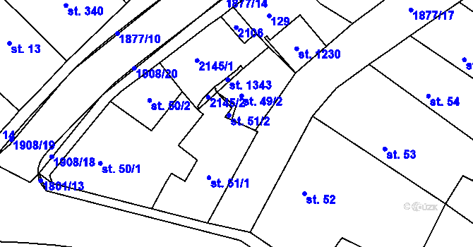 Parcela st. 49/4 v KÚ Sezemice nad Loučnou, Katastrální mapa