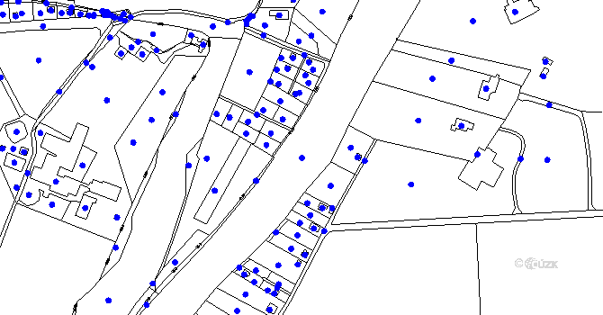 Parcela st. 397/1 v KÚ Sezimovo Ústí, Katastrální mapa