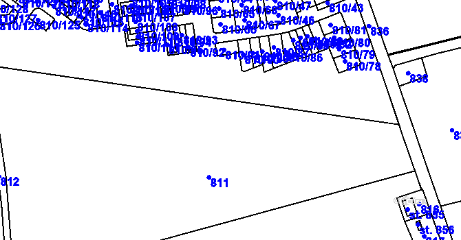 Parcela st. 550/26 v KÚ Květnice, Katastrální mapa