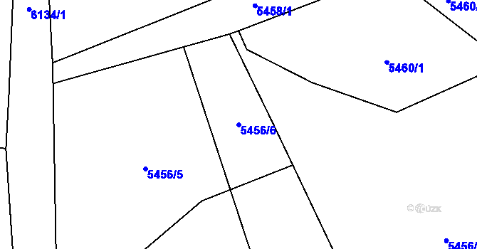 Parcela st. 5456/6 v KÚ Sidonie, Katastrální mapa