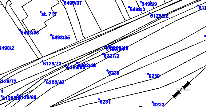 Parcela st. 6227/2 v KÚ Sidonie, Katastrální mapa