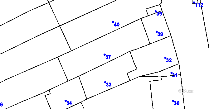 Parcela st. 37 v KÚ Silůvky, Katastrální mapa