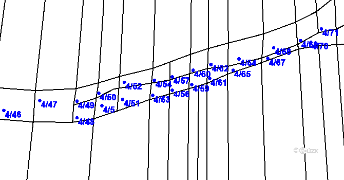 Parcela st. 4/56 v KÚ Silůvky, Katastrální mapa