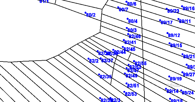 Parcela st. 82/39 v KÚ Silůvky, Katastrální mapa