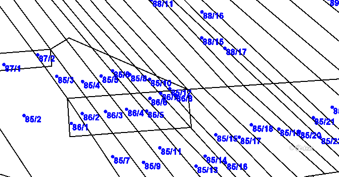 Parcela st. 85/12 v KÚ Silůvky, Katastrální mapa