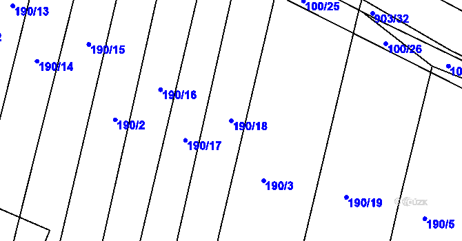 Parcela st. 190/18 v KÚ Silůvky, Katastrální mapa