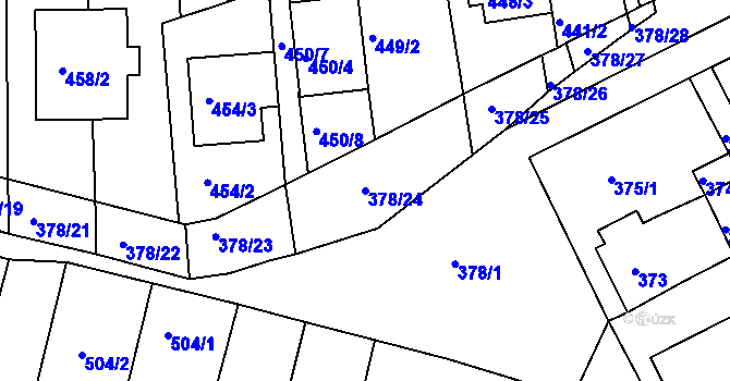 Parcela st. 378/24 v KÚ Silůvky, Katastrální mapa