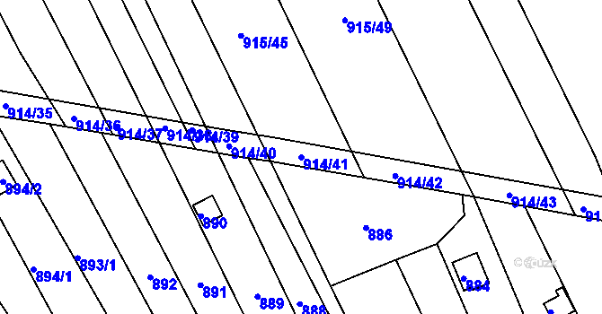 Parcela st. 914/41 v KÚ Silůvky, Katastrální mapa