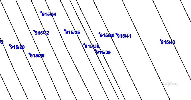 Parcela st. 915/39 v KÚ Silůvky, Katastrální mapa