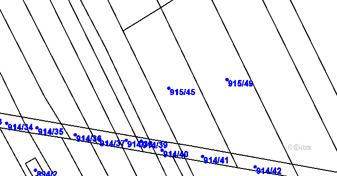 Parcela st. 915/45 v KÚ Silůvky, Katastrální mapa