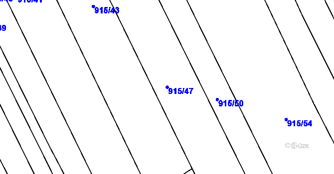 Parcela st. 915/47 v KÚ Silůvky, Katastrální mapa
