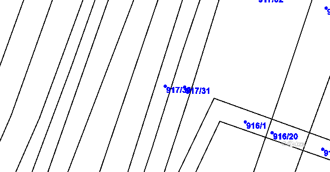 Parcela st. 917/30 v KÚ Silůvky, Katastrální mapa