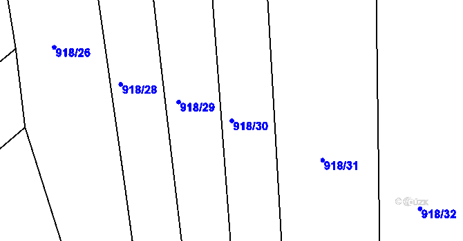 Parcela st. 918/30 v KÚ Silůvky, Katastrální mapa