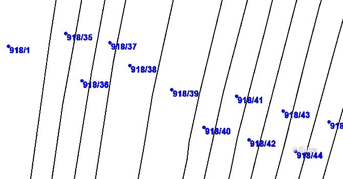 Parcela st. 918/39 v KÚ Silůvky, Katastrální mapa