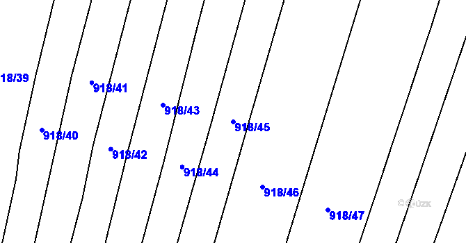 Parcela st. 918/45 v KÚ Silůvky, Katastrální mapa