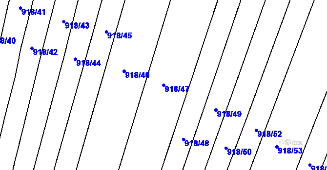 Parcela st. 918/47 v KÚ Silůvky, Katastrální mapa