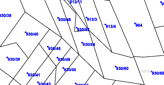 Parcela st. 930/54 v KÚ Silůvky, Katastrální mapa